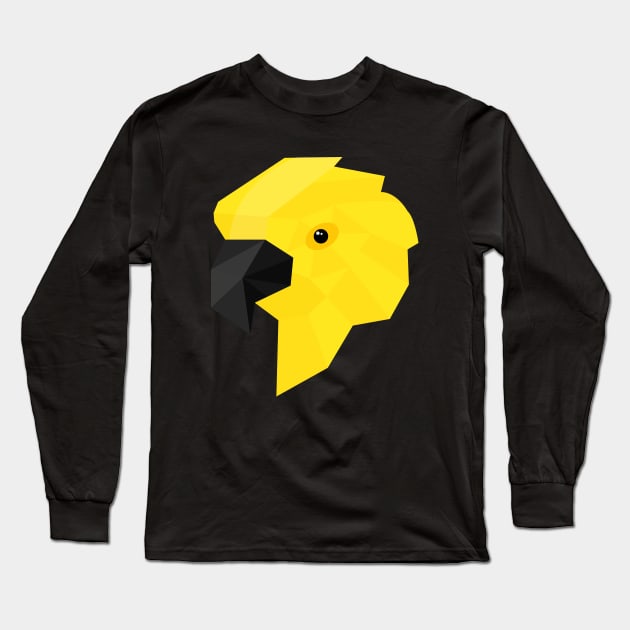 Yellow Polygon Bird Long Sleeve T-Shirt by SherabArts